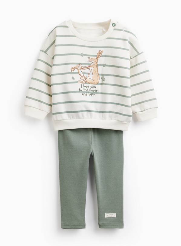 Cream Striped Guess How Much I Love You Sweat & Leggings Set 9-12 months